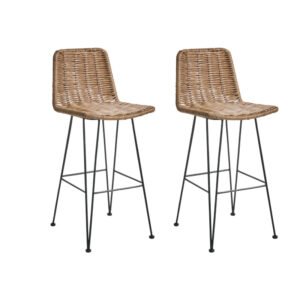 Boho Sunset Wicker Bar Stools