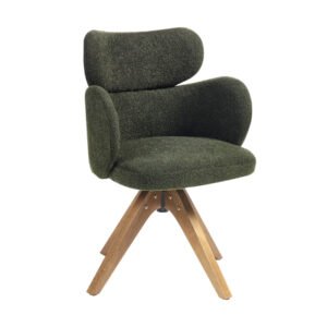 Upholstered Swivel Base Armchair